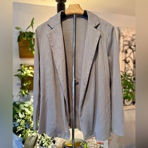 Gray Amazon Women’s Casual Long Sleeve Knit Blazer Large